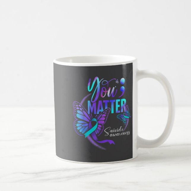 Mug You Ribbon Butterfly Suicide Awareness Women Men  (Droite)