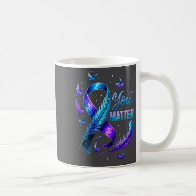 Mug You Suicide Awareness Ribbon Butterfly For Women M (Droite)
