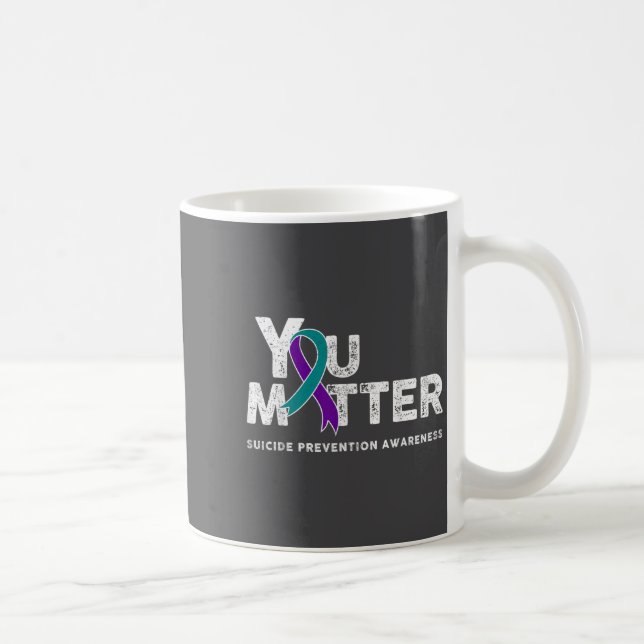 Mug You Suicide Prevention Month Gift Teal Purple Ribb (Droite)