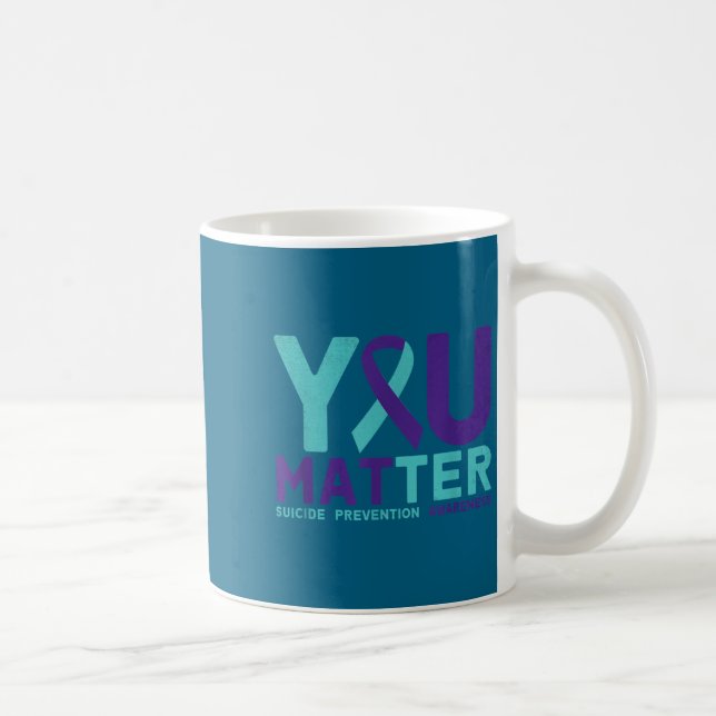 Mug You - Suicide Prevention Teal Purple Awareness Rib (Droite)