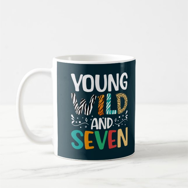 Mug Young Wild Et Sept Drôle 7e Anniversaire Garçon Fi (Gauche)