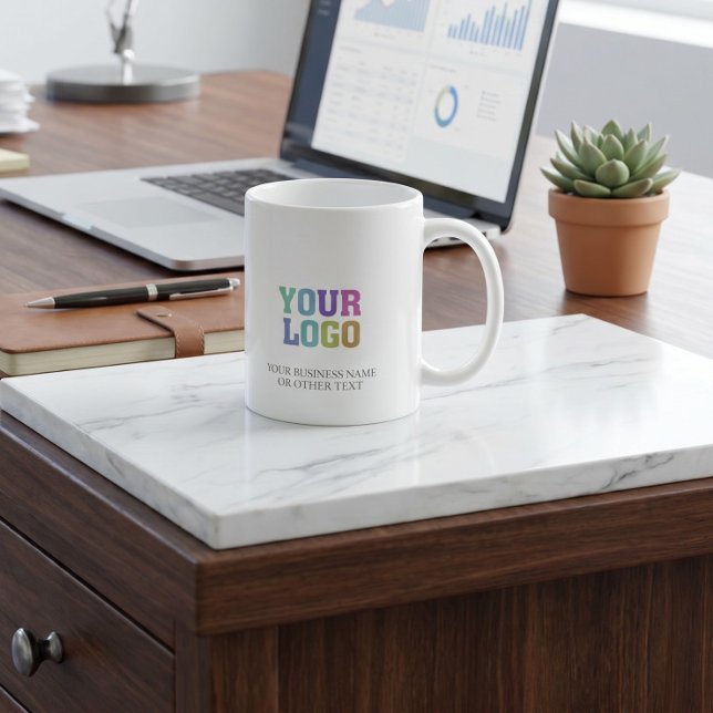 Mug Your Custom Business Company Logo Personalized (Your Custom Business Company Logo Personalized Coffee Mug by Ricaso - promote your business. )