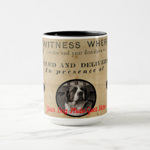 Mug Your Dog Photo n Paws 1860 Document juridique drôl