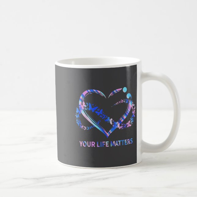 Mug Your Life S Suicide Awareness Butterflies Heart  (Droite)