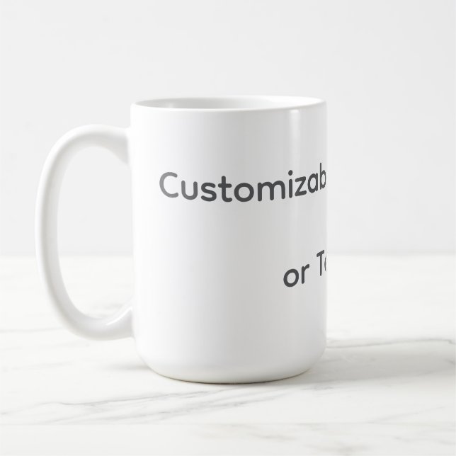 Mug Your Photo or Text Here (Customizable Design) (Gauche)