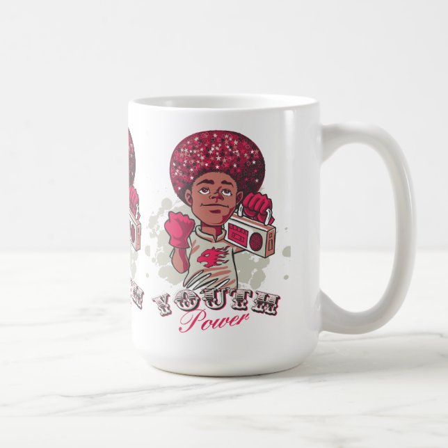 Mug – YOUTH Power Afro & Boombox Urban Design (Droite)