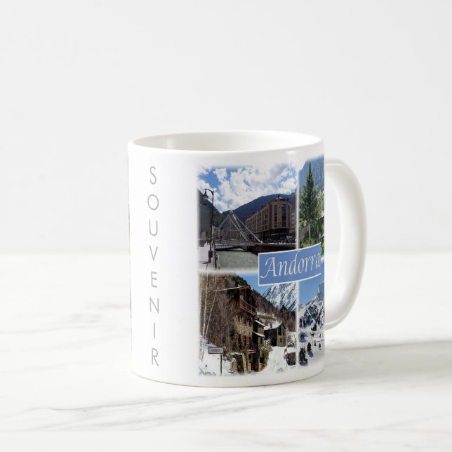 Mug zAD003 ANDORRA, La Vella, mosaïque, (Devant droit)