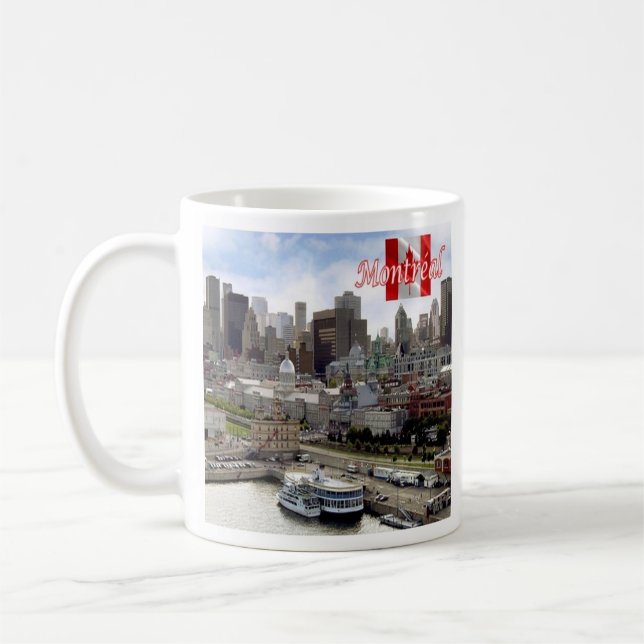 Mug zCA024 MONTRÉAL Panorama, Canada, (Gauche)