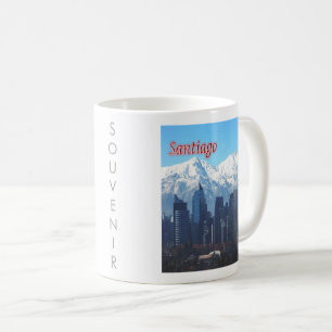 Mug zCL018 SANTIAGO Skyline, Amérique,