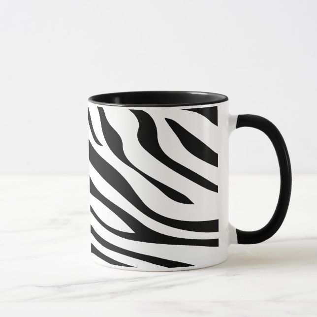 Mug Zebbra barre noir et blanc (Droite)