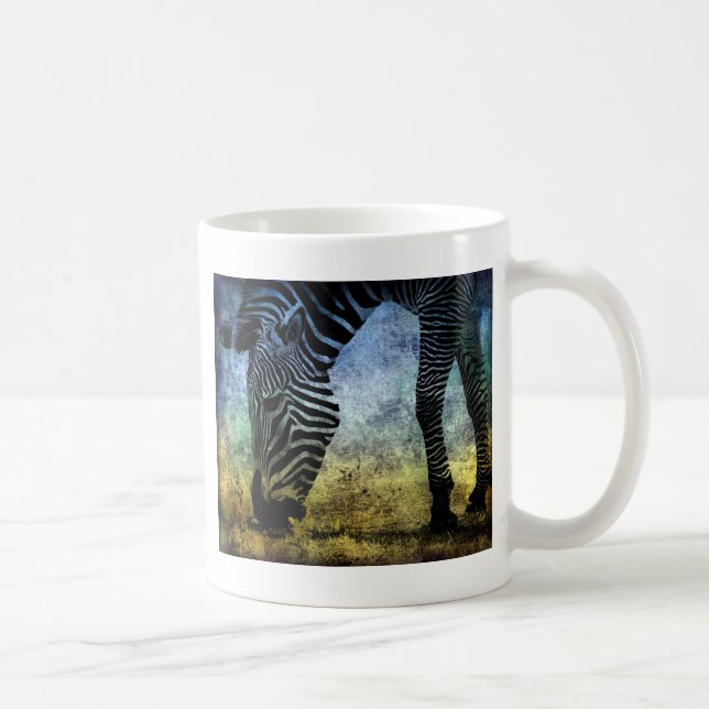 Mug Zebra Blue et Green Grunge (Droite)