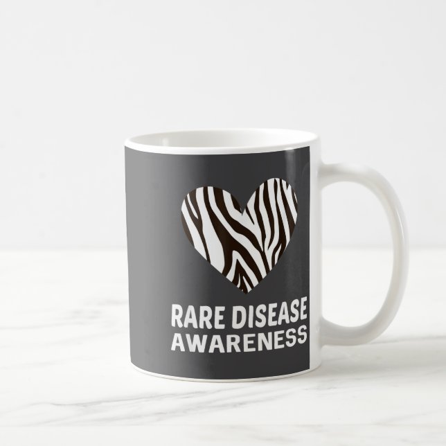 Mug Zebra Heart Rare Disease Awareness Gift 2020  (Droite)