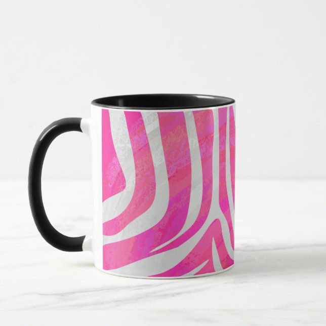 Mug Zebra Hot Pink et White Print (Gauche)
