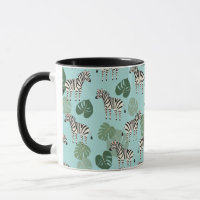Zebra Monstera Motif