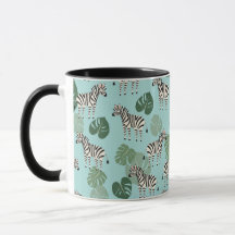 Zebra Monstera Motif