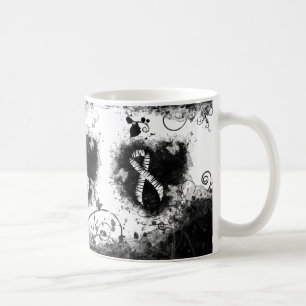 Mug Zebra Print Ribbon Grunge Heart