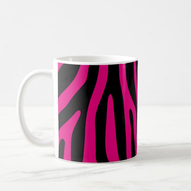 Mug Zebra rayures motif + votre arrière - plan & idées (Gauche)