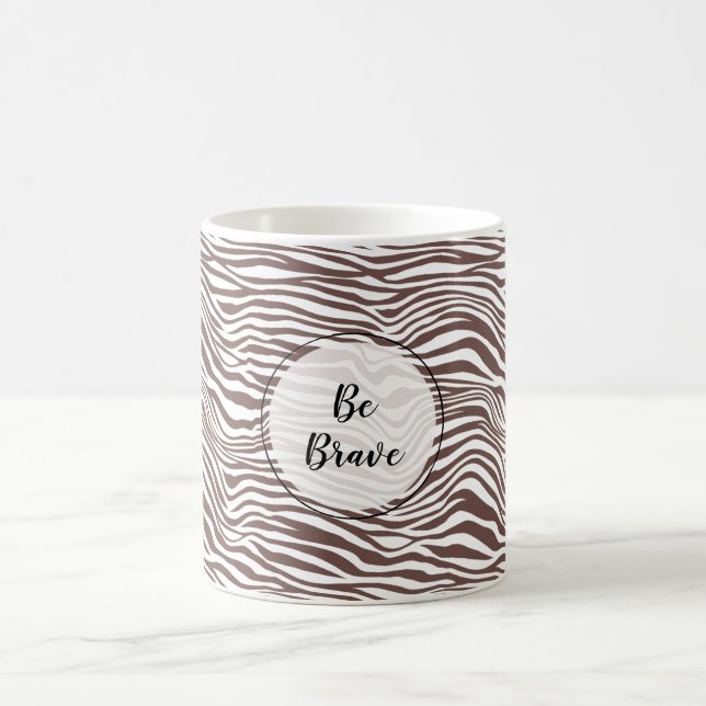 Mug Zèbre animal Brown Imprimer les bandes (Centre)