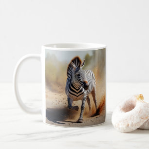 Mug Zèbre dans le paysage Dramatique coucher de soleil