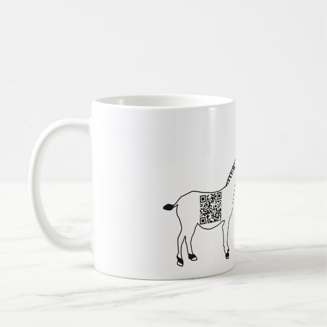 Mug zebre humour code barre qr evolution citation drol (Gauche)