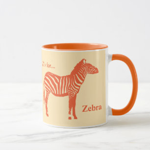 Mug Zèbre - Mandarin et orange clair