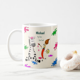 Mug Zèbre mignon pour enfants d'école maternelle