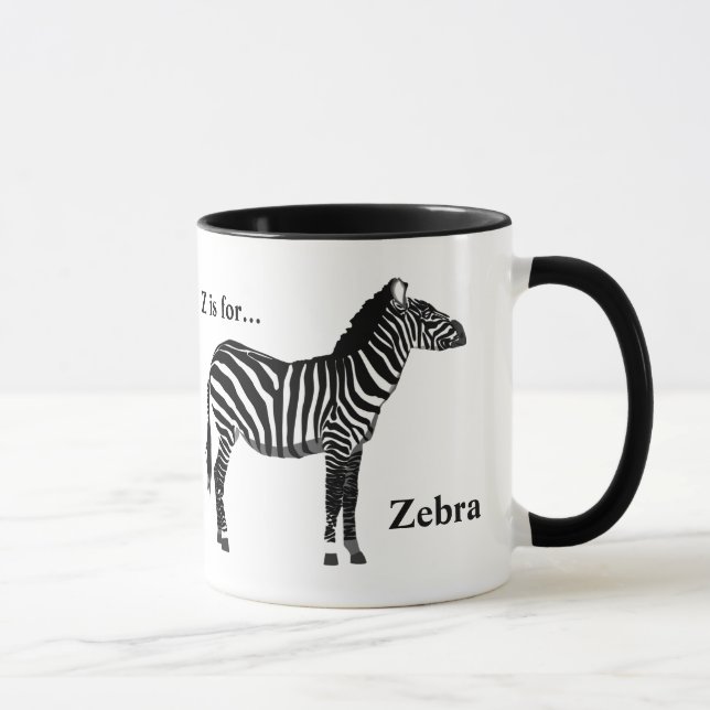 Mug Zèbre - Noir et Blanc (Droite)