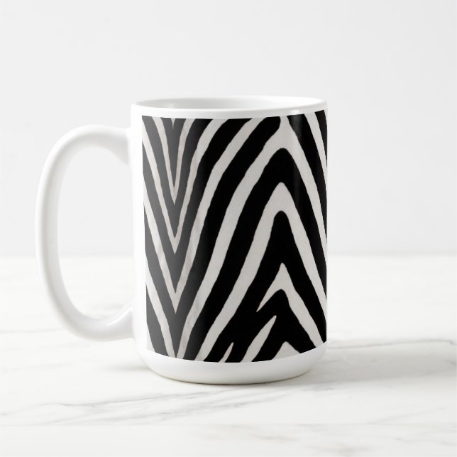 Mug 🖤 Zèbre Noir et Blanc Gras Style Moderne 🖤 (Gauche)