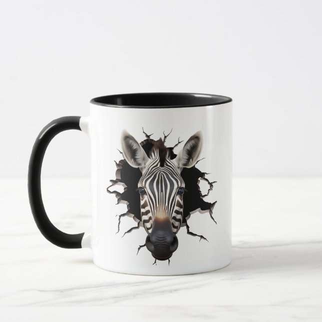 Mug Zèbre qui regarde à travers (Gauche)