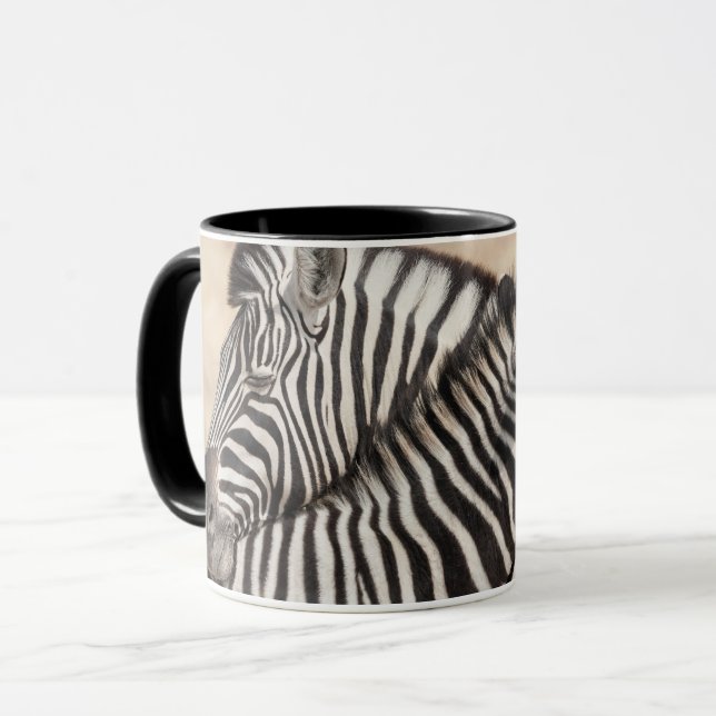 Mug Zèbres de Burchell faisant du jeu de combat (Devant gauche)