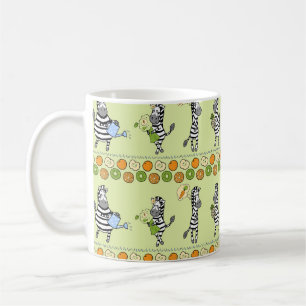 Mug Zèbres et fruits Motif sans couture