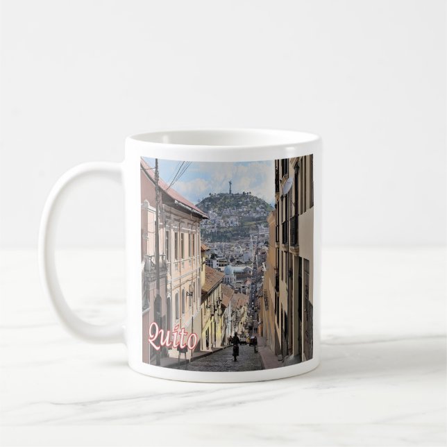 Mug zEC009 QUITO, Vieille Ville, Amérique, (Gauche)