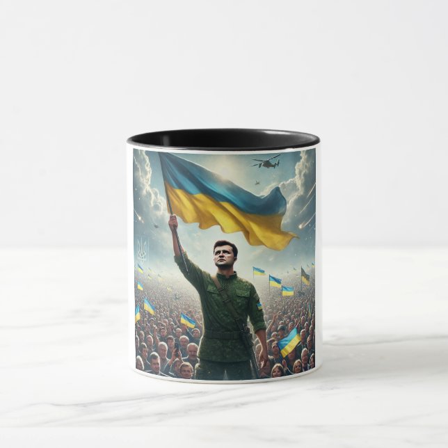 Mug Zelenskyy rassemble le peuple d'Ukraine (Centre)