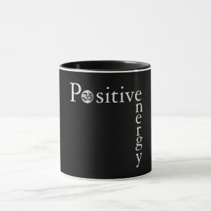 Mug Zen Om Énergie Positive Minimaliste Noir Et Blanc