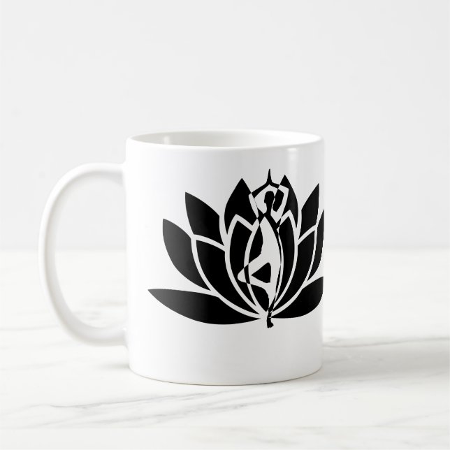 Mug Zen Yoga Lotus Fleur Spirituel Namaste (Gauche)