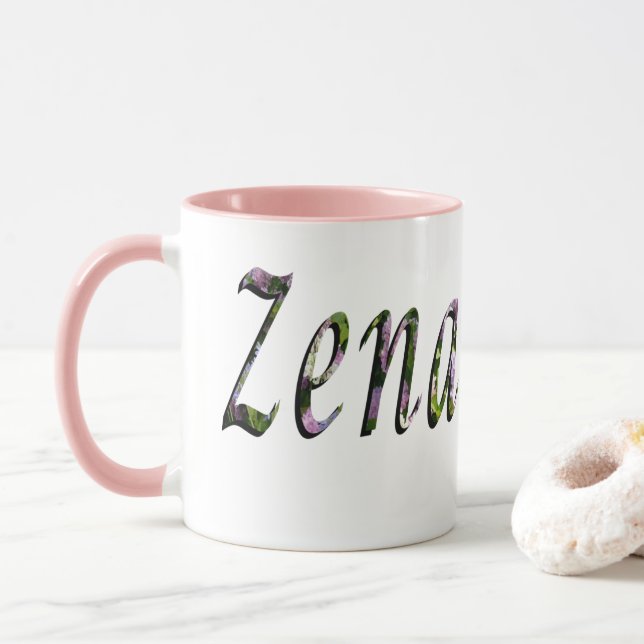 Mug Zena, Nom, Logo, (Avec donut)