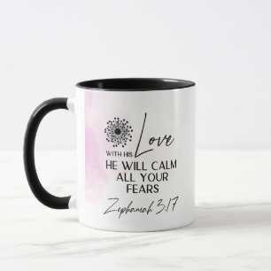 Mug Zephanie 3:17 Son Amour calmera vos peurs Bible