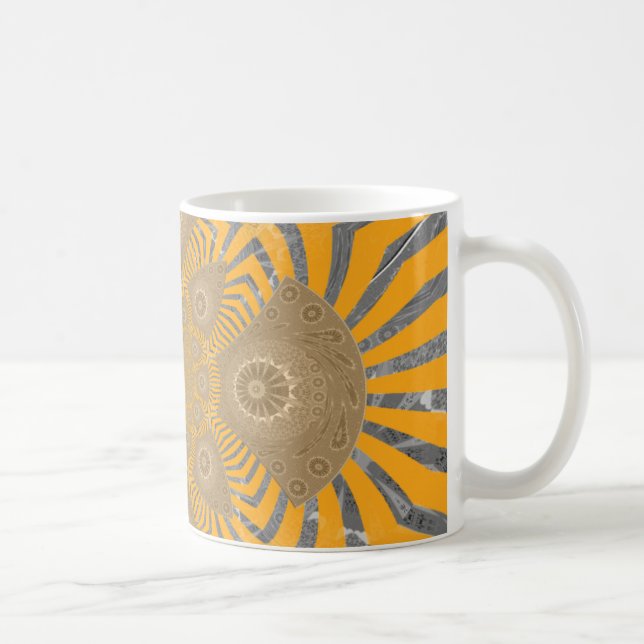 Mug Zephyr doré : Elégance en Jaune doré & Chrome (Droite)
