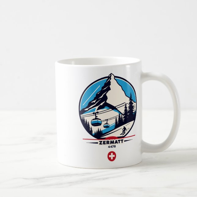 Mug Zermatt 4478 - Ski sur le Problemhorn  (Droite)