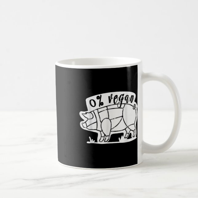 Mug Zéro Pour Cent Vegan Funky Barbecue Carnivore Mang (Droite)
