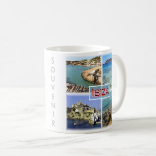 Mug zES109 Vieille ville d'IBIZA, CALA TARIDA, SES SAL