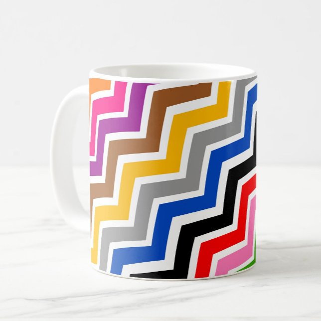 Mug Zigzag Chevron multicolore Conception Motif (Créateur téléchargé)