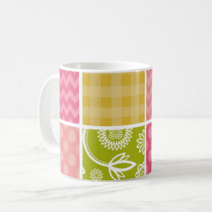 Mug Zigzag, Chevron, Pois, En vichy, Patchwork