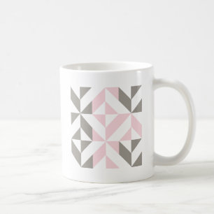 Mug ZigZag géométrique rose et argent
