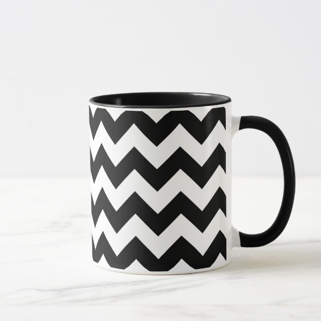 Mug Zigzag noir et blanc (Droite)