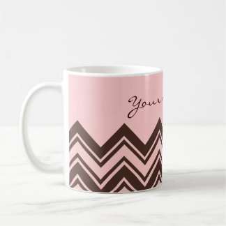Mug Zigzag rose et chocolat