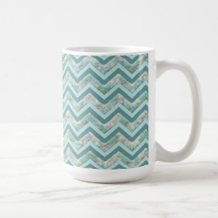 Mug Zigzag turquoise nacré