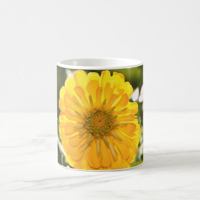 Mug Zinnia jaune, marguerite jaune, fleur jaune (Centre)