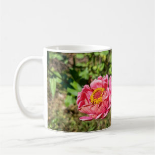 Mug Zinnia rose avec Centre jaune