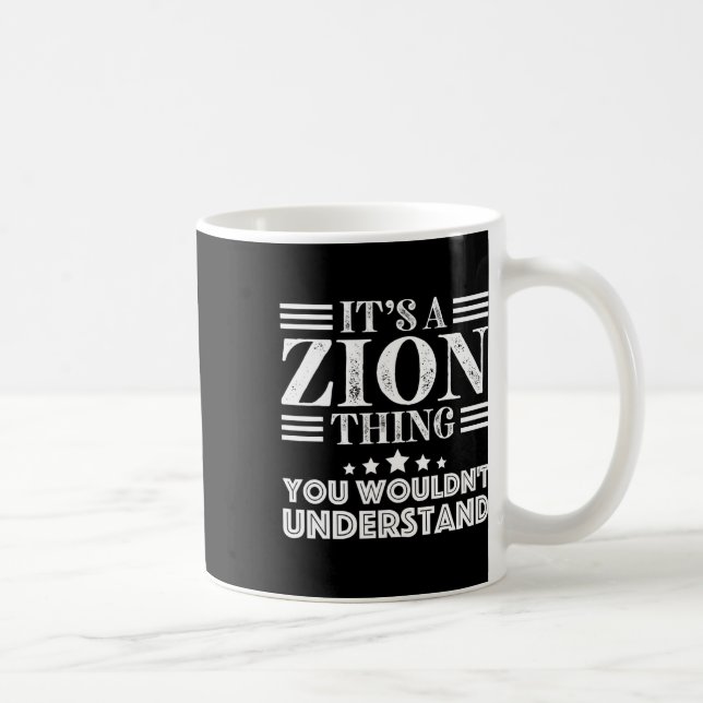 Mug Zion Prénom Personnel Anniversaire Fête des pères  (Droite)